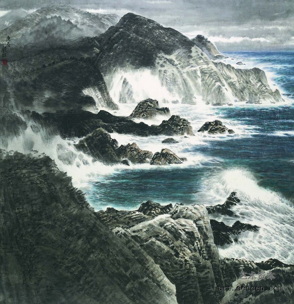 沧海无浅波 2000 123x121cm